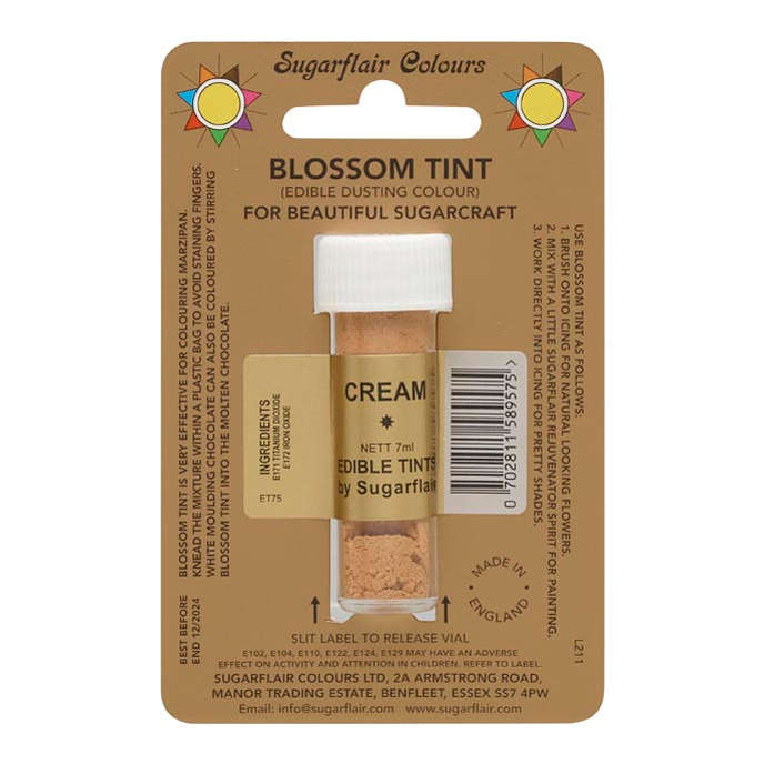 Sugarflair Cream Edible Blossom Tints Food Colour Colouring Dust Powder