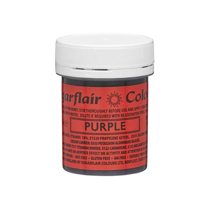 Sugarflair Edible Glitter Paint Icing Cake Decorating & Sugarcraft - Purple 35g