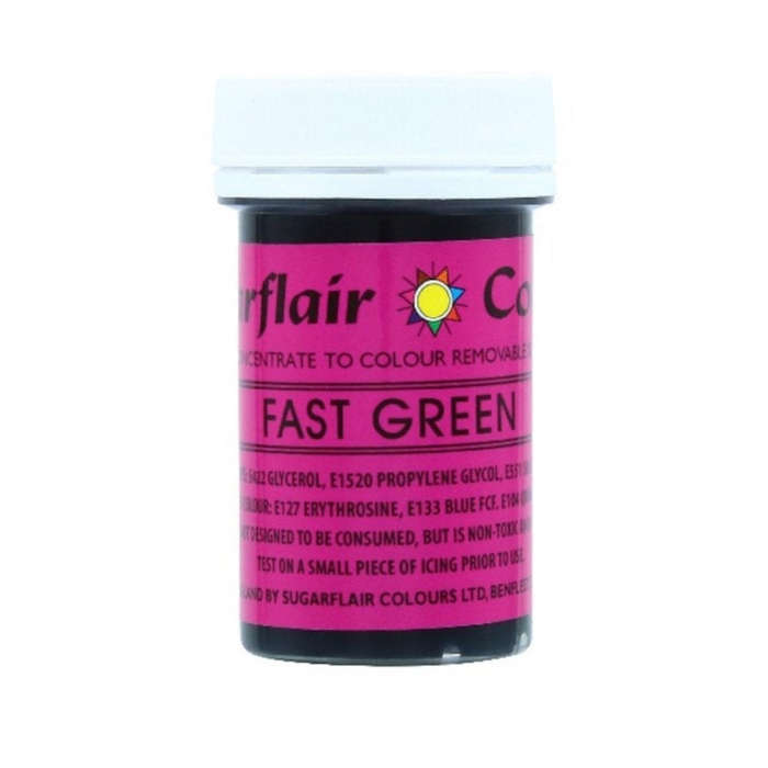 Sugarflair Craft Paste Colours Vibrant Non Toxic Non Edible - Fast Green 25g