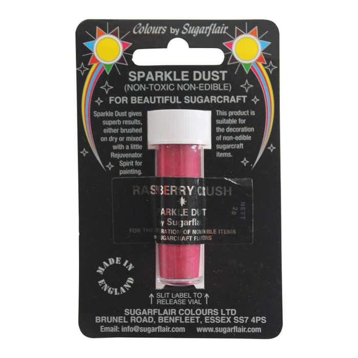 Sugarflair Raspberry Crush Sparkle Dust Non Toxic Non Edible Cake Sugarcraft