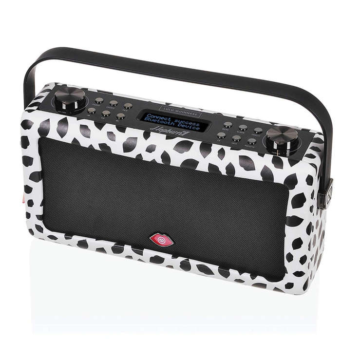 VQ Hepburn MKII Portable DAB+ FM Radio Bluetooth Speaker Lulu Guinness Black Lip