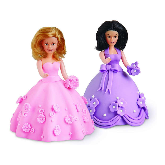 Wilton Mini Teen Blonde Brunnette Red Black Doll Picks Cake Party Decoration