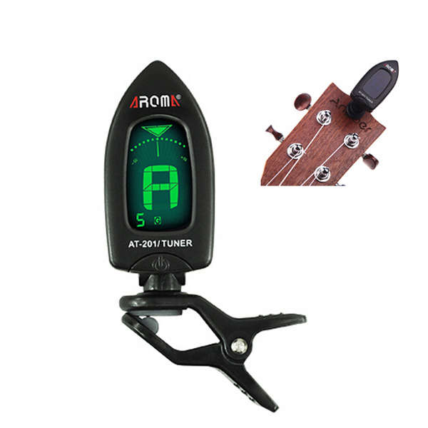 AROMA AT-201 Tuner Clip Chromatic Guitar Bass Ukulele Violin Tuner