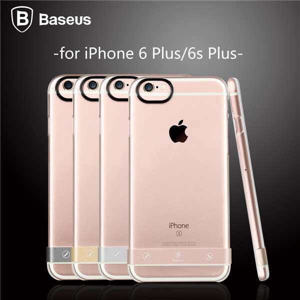 BASEUS Slim Crystal Clear Case Sky Metal Case Cover For Apple iPhone 6/6S Plus