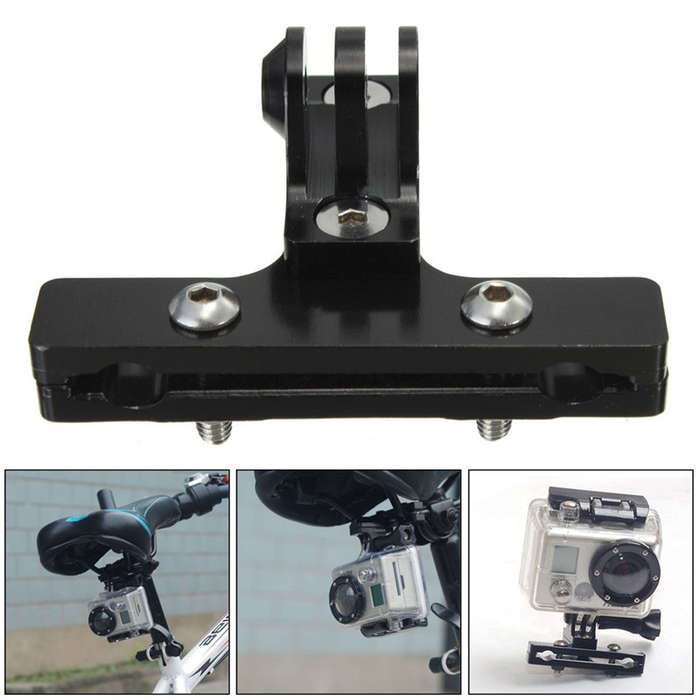Bicycle Bike Saddle Rail Mount Holder Adapter For Gopro Hero 2 3 3 Plus 4 Xiaom