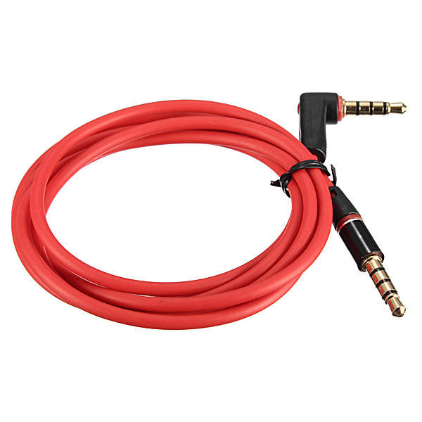 3.5mm 4 Pole Male to Male Car Headphone Aux Audio Connect Cable