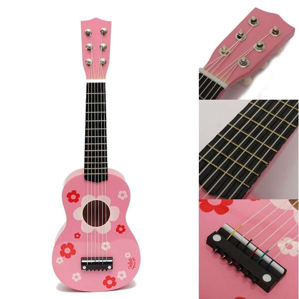 Childrens Acoustic Guitar Ideal Kids Gift Pink