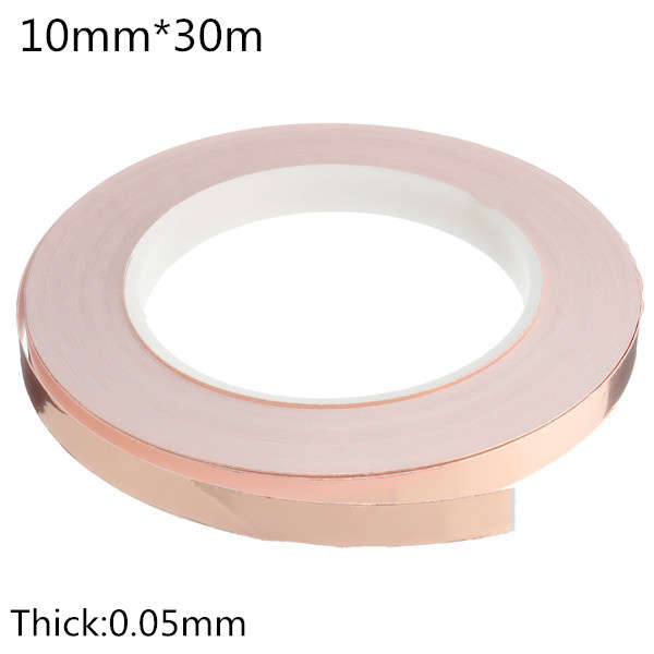 10mm¿¿30m Low Impedance Conductive Coppper Foil EMI Shielding Self Adhesive  Ta