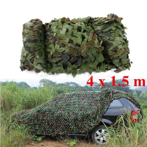 4x1.5m Woodland Camouflage Camo Net For Camping Military Photography