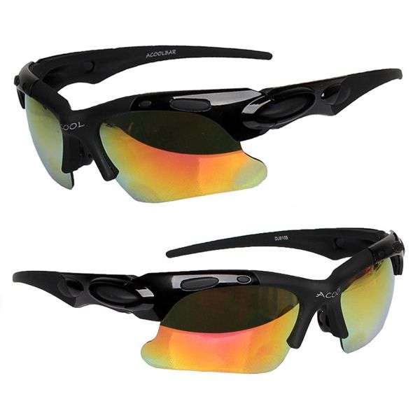 Bike Bicycle Polarized UV Protection Sunglasses Cycling Glasses 5 Lens