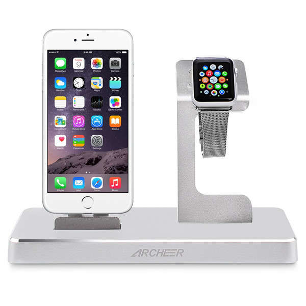 ARCHEER 3 in 1 MFI Certified Charging Dock Stand Power Station Holder For Apple