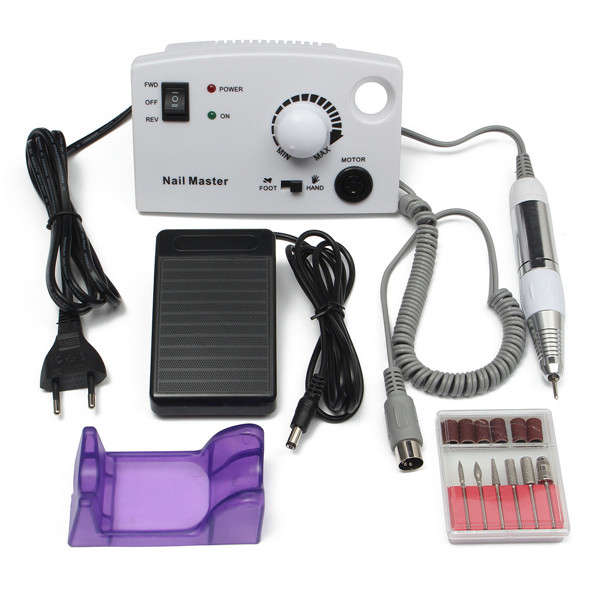 220V-240V Electric Nail Drill Machine Bits Pedicure Manicure Tool Foot Pedal Sa