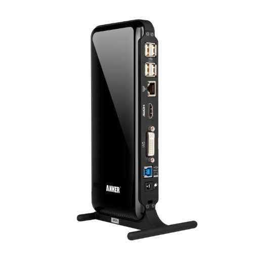 Anker USB 3.0 Dual Display Universal Docking Station with DVI/HDMI of up to 2048 x 1152, Audio, Giga