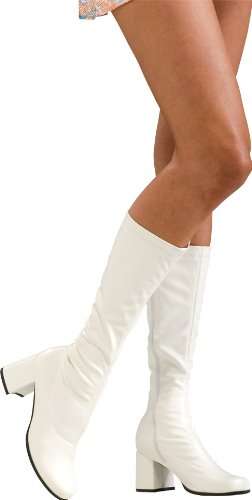 Secret Wishes  Go-Go Boots, White, Large
