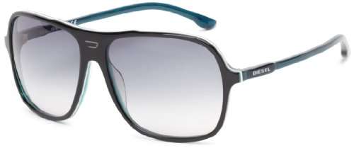 Diesel DL00146005W Aviator Sunglasses,Black,60 mm