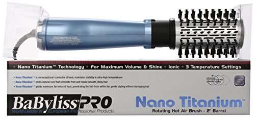 Babyliss Pro Nano Titanium 2 Inch Rotating Hot Air Brush, Blue