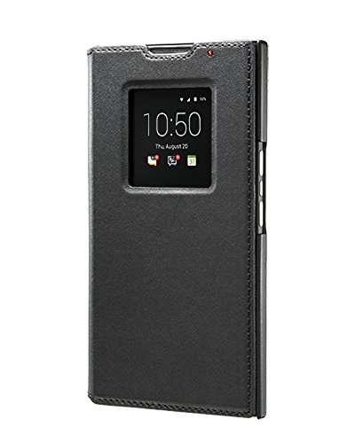 BlackBerry Leather Smart Flip Case for BlackBerry PRIV - Retail Packaging - Black