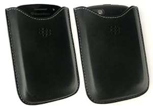 Genuine Blackberry Black Premium Leather Pocket in Bulk Packaging suitable for Blackberry 9720 Emar