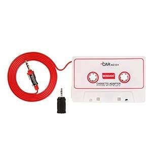BESDATA Car Cassette Adapters for iPod iPad iPhone MP3 Mobil Device 3 Feet Long Cable wit (White)