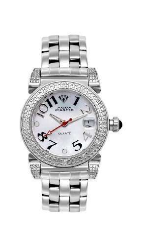NEW! Aqua Master Ladies' Round 16-Diamond Watch
