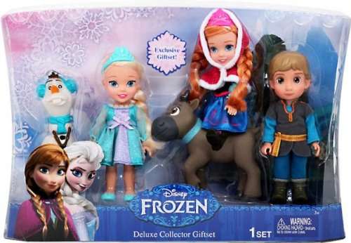 Disney Frozen Toddler Dolls Deluxe Collector Gift Set Exclusive Elsa Anna Sven Kristoff Olaf