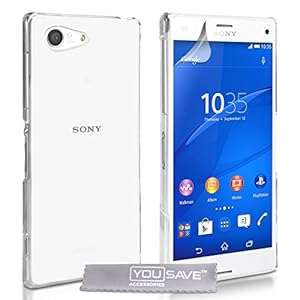 Yousave Accessories Sony Xperia Z3 Compact Case Crystal Clear Hard Cover