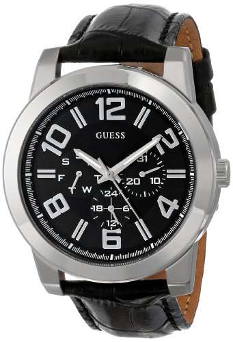 GUESS Men's U0265G1 Analog Display Quartz Black Watch