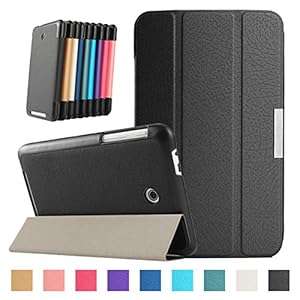 Angelina(TM) New Arrival Ultra Slim Folding Lightweight Smart-shell Stand Case Magn (Black Color)