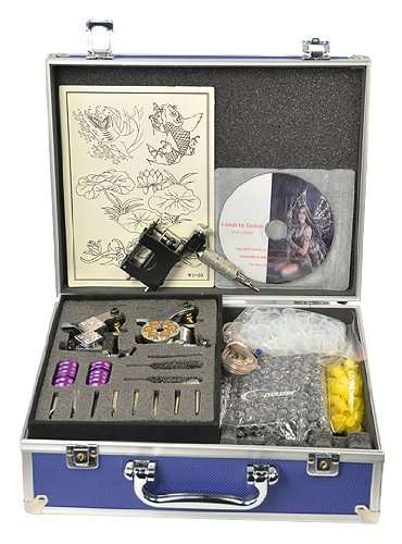 Rotary Tattoo Kit 3 Gun Tattoo Machine Kit Complete with Tattoo Power Supply, Needles By Fancierstud