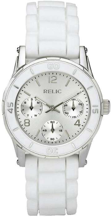 Relic by Fossil Ladies Multi-Function White Strap Quartz Dress Watch ZR15582