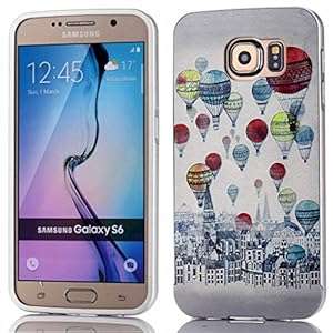 Samsung Galaxy S6 Case UHIPPO Silver Metal Frame Bumper with Perso (Silver Voyage Over Edinburgh)