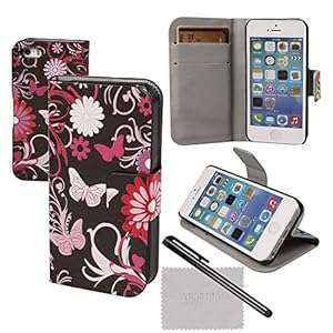 xhorizon Watercolor Magnetic Folio Case Cover Flip Simple Card Wallet for Various Cellphone (#5)