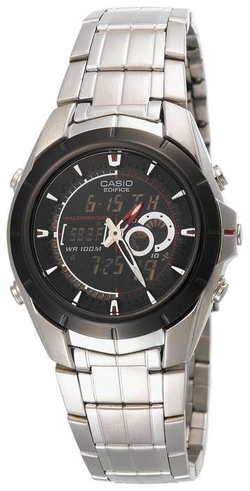 Casio Men's EFA119BK-1AV Ana-Digi Edifice Thermometer Bracelet Watch