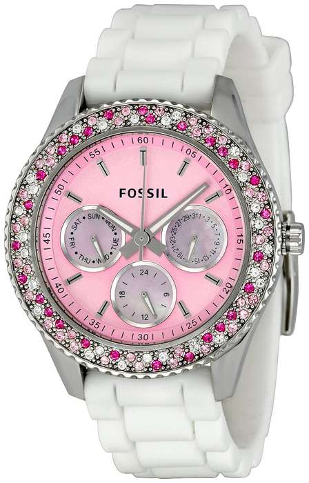 Fossil Women's ES2895 Stella Pink Dial Watch
