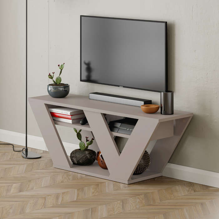 Pipralla Tv Stand - Light Mocha