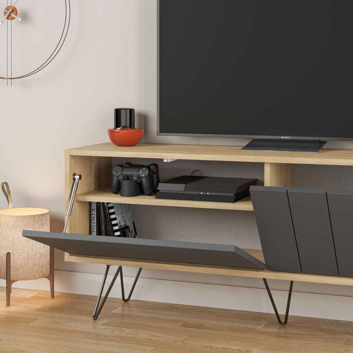 Picadilly Tv Stand Oak - Anthracite
