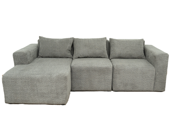 Modular 3 Seater Sofa - Teddy Fleece- Left Hand