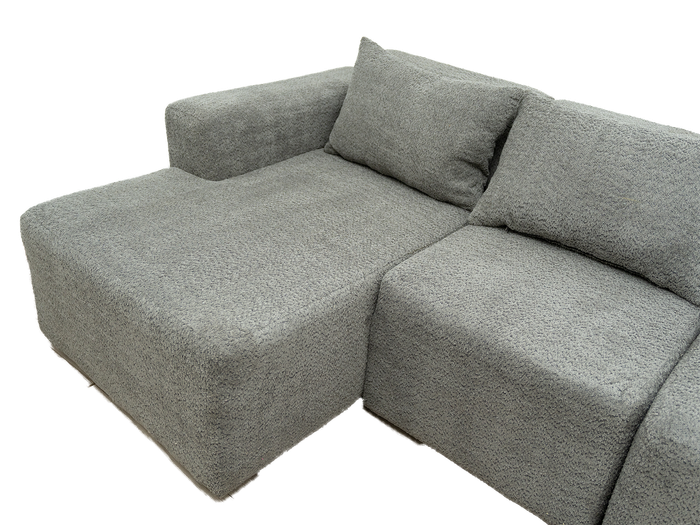 Modular 3 Seater Sofa - Teddy Fleece- Left Hand