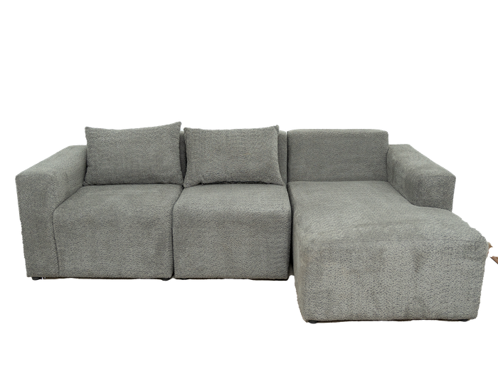 Modular 3 Seater Sofa - Teddy Fleece- Right Hand
