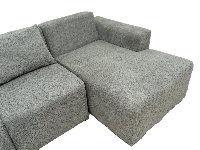 Modular 3 Seater Sofa - Teddy Fleece- Right Hand