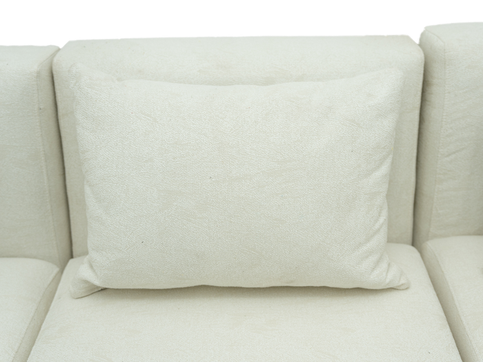 Modular 3 Seater Couch - White - Left Hand
