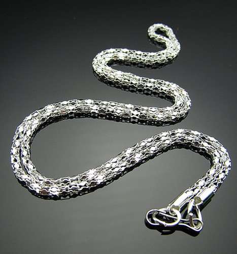 Free-top-20PC-Jewelry-findings-Silver-plated-snake-chain-Necklace-With-Clasp-21