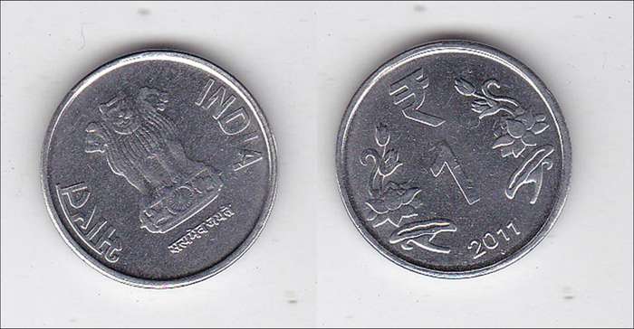 INDIA 1 RUPEE 2011 HIGH GRADE