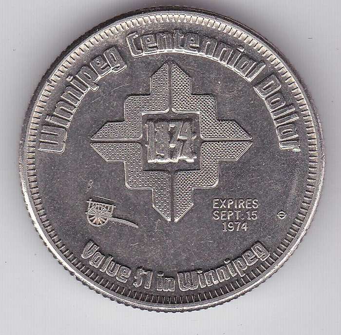 CANADA WINNIPEG CENTENNIAL DOLLAR 1974