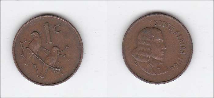 SOUTH AFRICA 1 CENT 1966
