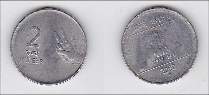 INDIA 2 RUPEES 2009