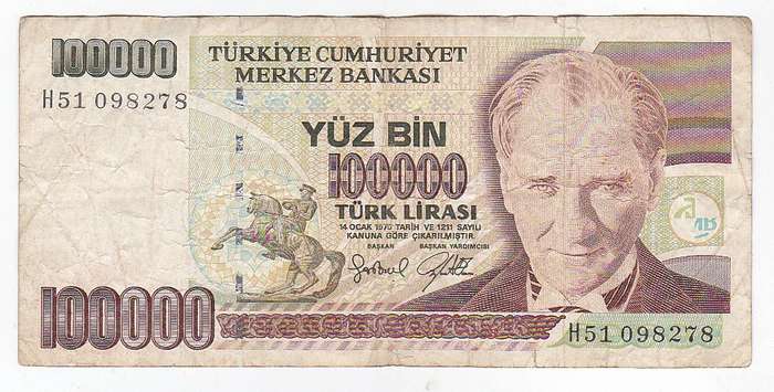 TURKEY 100 000 LIRE