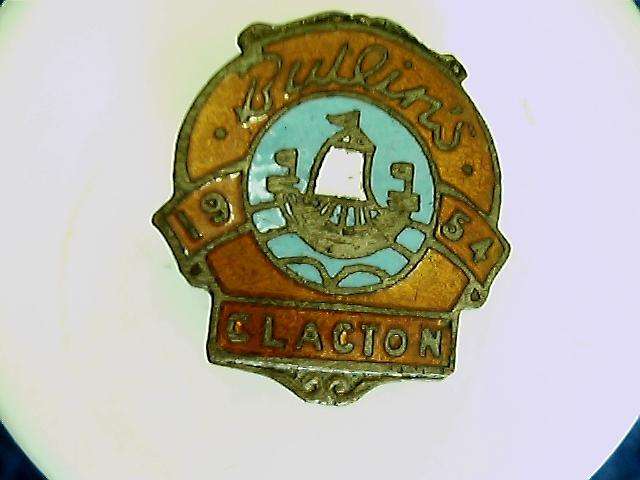BULLINS 1954 CLACTON ENAMEL PIN BADGE