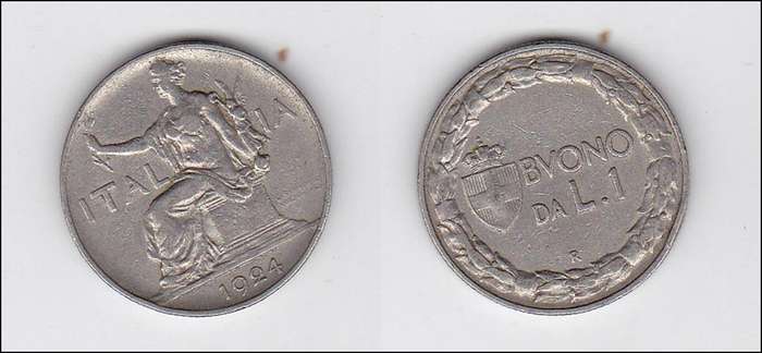 ITALY 1 LIRE 1924