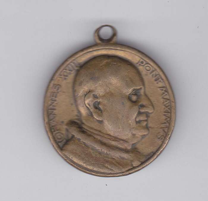POPE JOHN XXIII SAINT CHRISTOPHER MEDALLION